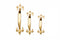 Solid Brass Fluer - De - LYS Pull Handle - Polished Brass